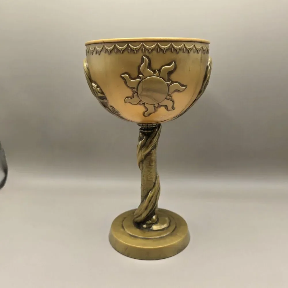 Disney Parks DCL Tangled Goblet Rapunzel Gold Plastic Cup No Lid No‎ Straw